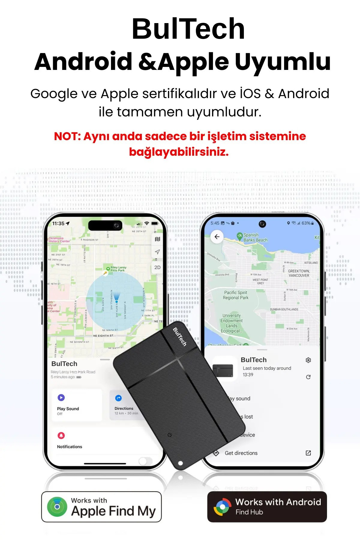 BulTech - Takip Ve İzleme Kartı Android Ve İos Uyumlu